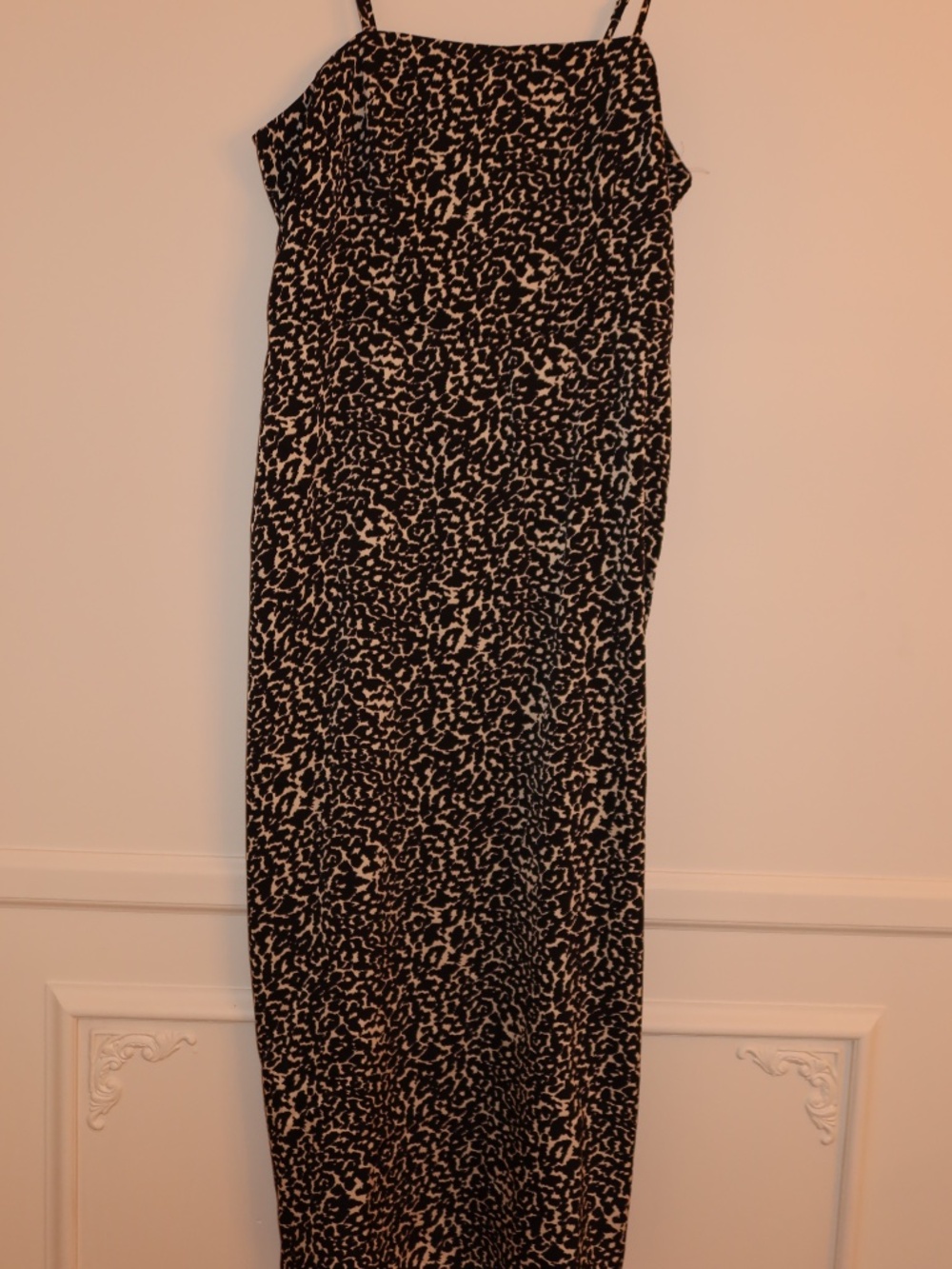 Leopard Print Slip Maxi Dress Size L